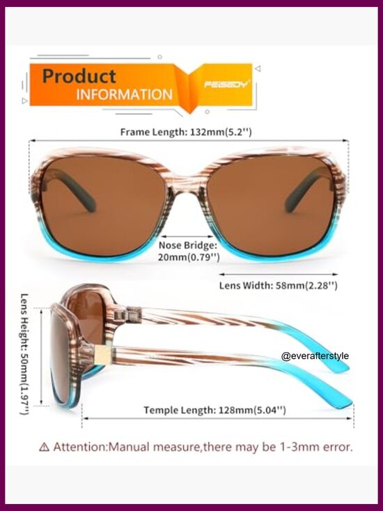 Polarized Vintage Square Wraparound Sunglasses with UV400 Protection main image 7